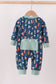 Navy nativity print romper