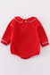 Red valentine XOXO smocked boy bubble