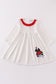 Valentine's day character applique polkadot dress