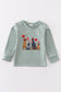 Sage valentine puppy heart embroidery boy top