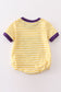 Yellow tiger embroidery LSU boy bubble