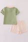 Sage stripe boy set