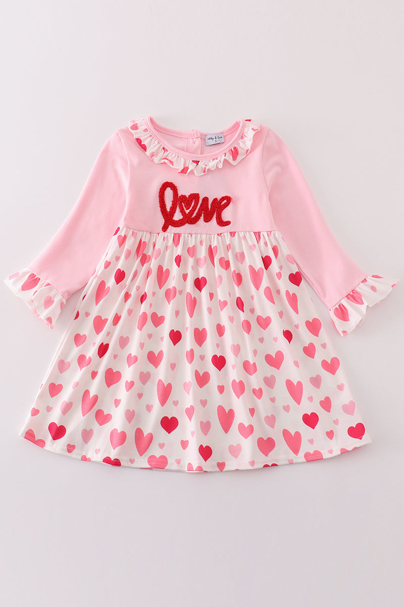 Valentine love french knot dress