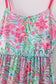 Pink Palm Paradise print tiered mom dress