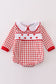 Valentine's day smocked heart embroidery boy bubble