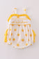 Yellow you are my sunshine embroidery girl bubble