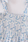 Blue Porcelain Petals print smocked mom&me dress