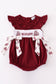 Maroon mississippi embroidery girl bubble