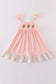 Pink easter bunny french knot girl dress