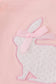 Pink easter bunny applique girl set