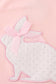 Pink easter bunny applique girl dress