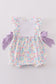 Purple easter bunny french knot girl bubble