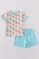 Blue character print boy set