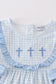 Blue easter cross embroidery girl set