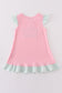 Pink easter he is risen applique girl dress