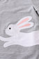 Grey easter bunny applique boy set