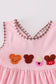 Pink character ice cream french knot dress