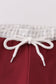 Maroon elephant embroidery swim trunks