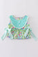 Ocean bloom print ruffle set