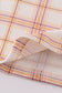 Khaki farm embroidery smocked plaid dress