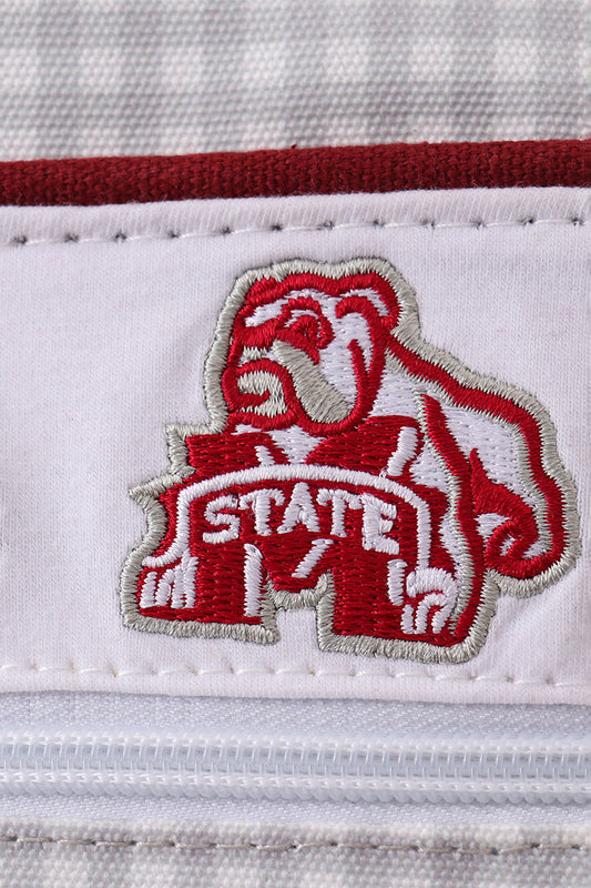 Mississippi bulldogs embroidery ruffle backpack