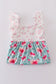 Blushing rose garden print girl dress