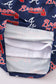 Navy Georgia Atlanta Braves dad & boy swim trunks