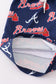 Navy Georgia Atlanta Braves dad & boy swim trunks