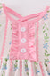 Pink floral print girl ruffle dress