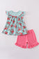 Rosebud bliss print smocked girl set
