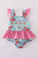 Rosebud bliss print smocked girl one-piece swimsuit