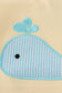 Yellow whale applique boy set