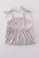 Mint pink floral print set