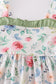 Green garden rose dress