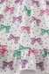 Pink bow embroidery ruffle dress