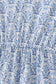Blue toile garden bow mom tiered dress