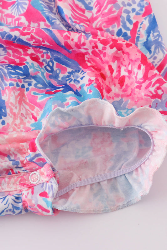 Pink coral reef ruffle bubble