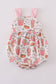 Pink baseball print gingham bubble