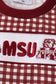 Mississippi MSU embroidery smocked gingham bubble