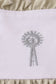 Green farm windmill embroidery ruffle bubble