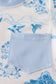 Blue farm print pocket bubble