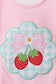 Pink Strawberry Applique Knit Set