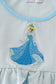 Blue princess embroidery ruffle dress