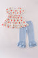 Apple pencil print pants set
