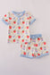 Apple pencil print shorts set