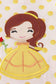 Yellow character applique dot romper