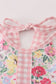 Pink floral bow ruffle bloomer set