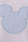 Blue character applique bubble