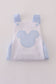 Blue character applique bubble