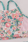 Pink floral print 2pc active tank legging set